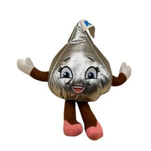 Silver Hershey Kiss Character 8” Plush  w Legs and Smile